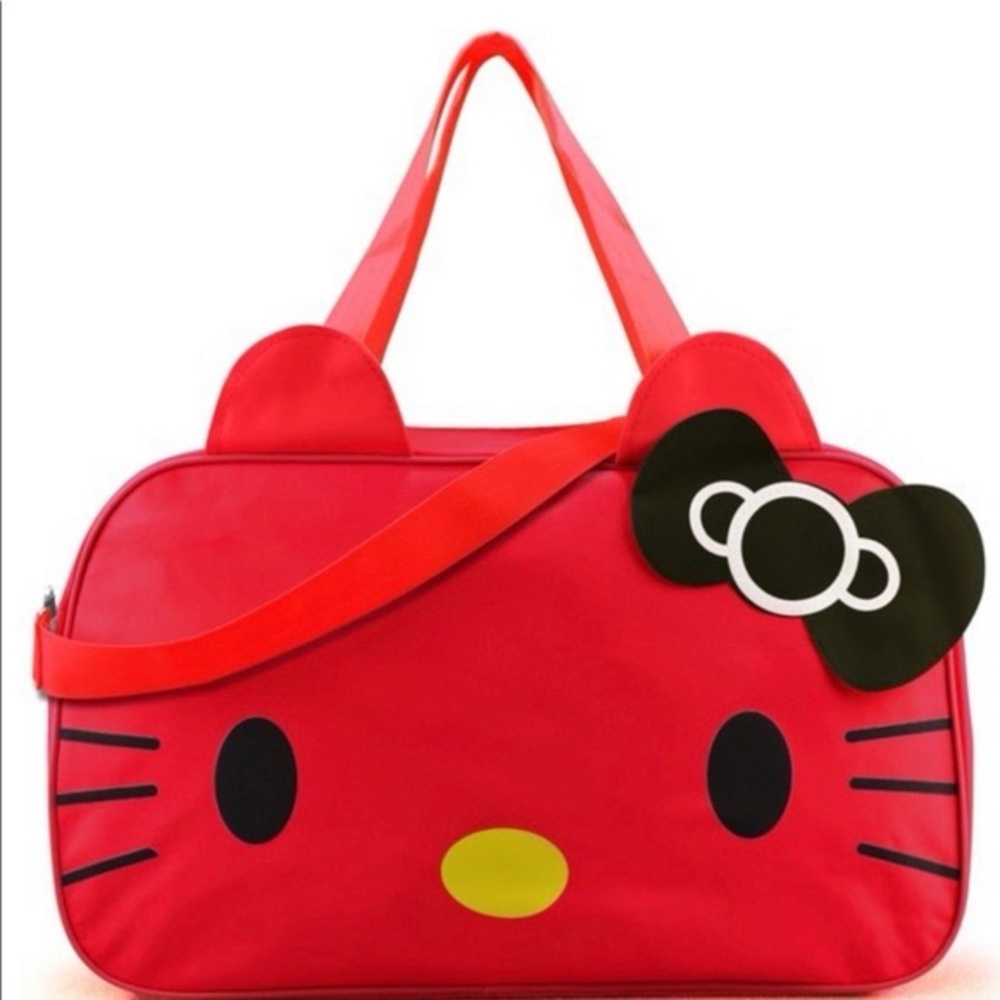 Hello Kitty Trendy Travel Duffel Bag Waterproof Luggage Sports Gym Tote